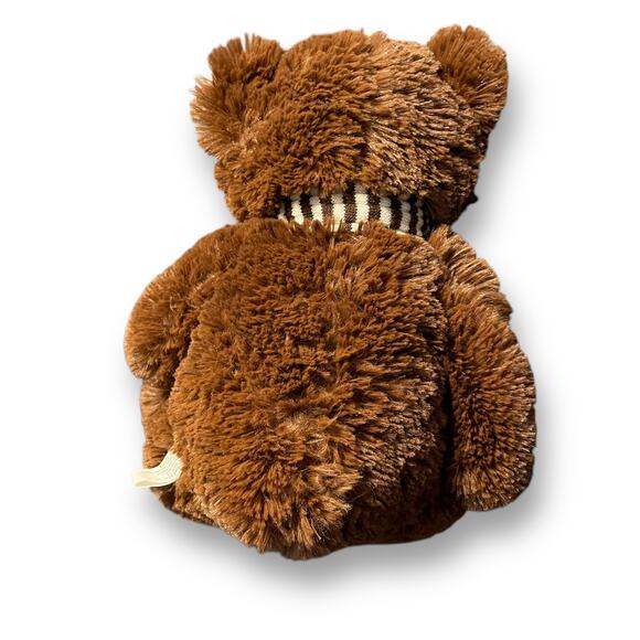 Ms Teddy Bear Plush Striped Scarf Nursery Decor Stuffed Animal Shower Gift 15" - Picture 6 of 9